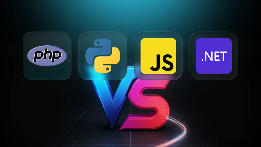 PHP vs JavaScript vs Python vs .NET Comparison 2025