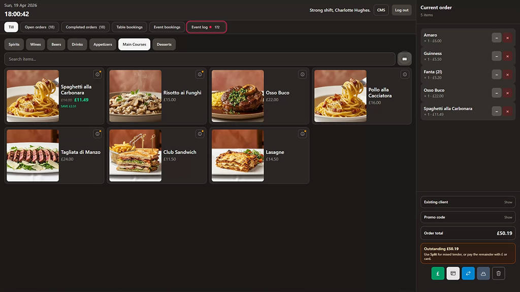 Restaurant payment terminal and point of sale — Belfast and UK hospitality costs