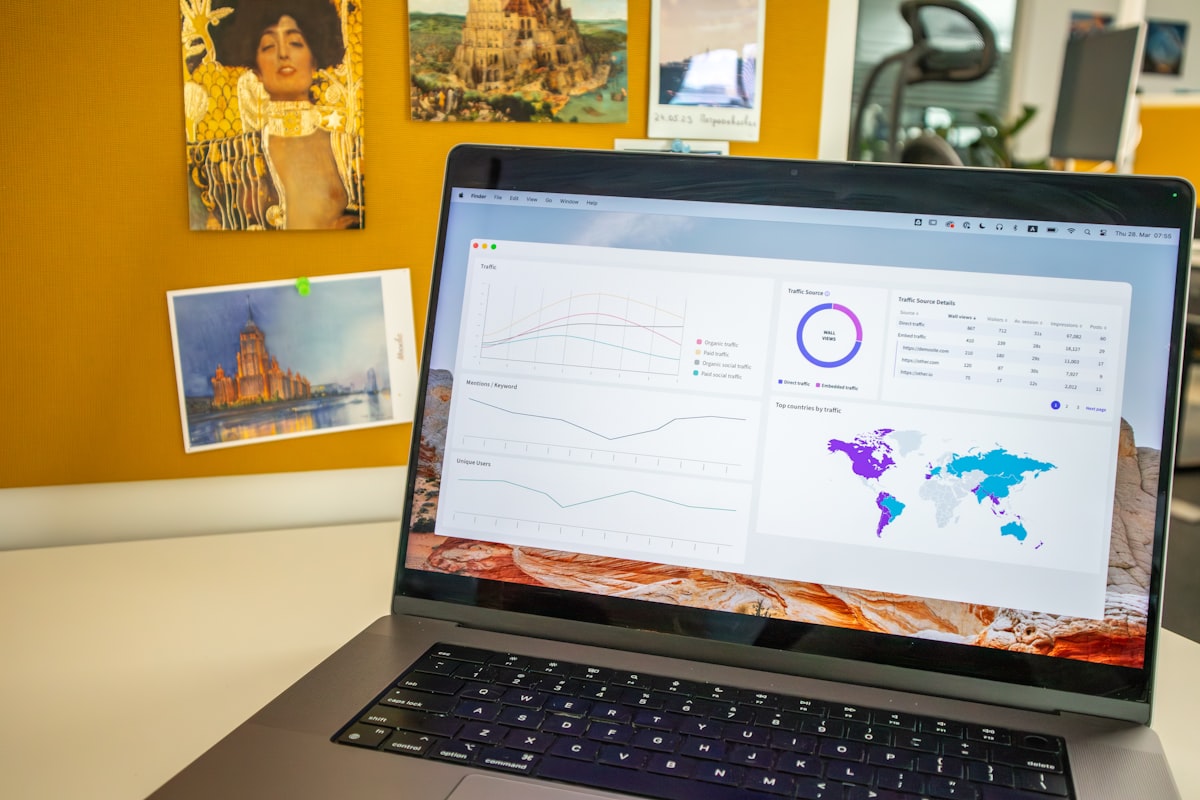 Checking website analytics for unusual changes